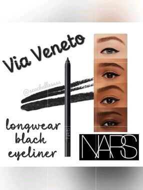Via Veneto Black NARS High-Pigment Longwear Eyeliner Pencil Brand New In Box